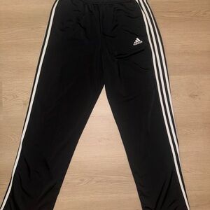 Adidas Black Joggers with White Accents